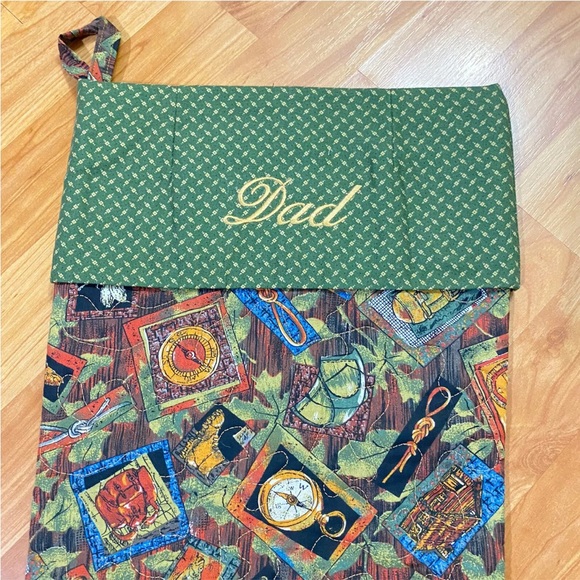 Quilted Christmas Stocking for Dad - Picture 3 of 10